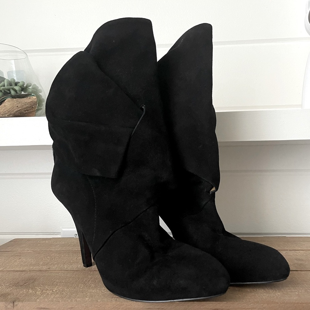 Black Suede Stilleto Booties